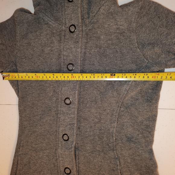 Kuhl Long Sweater Fleece Jacket Womens  Heathered Gray Hooded SZ XS - Picture 3 of 10